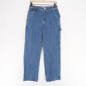 Mined By Jeans Womens 5/26 Blue Wide Leg High Rise Carpenter Hammer Loop